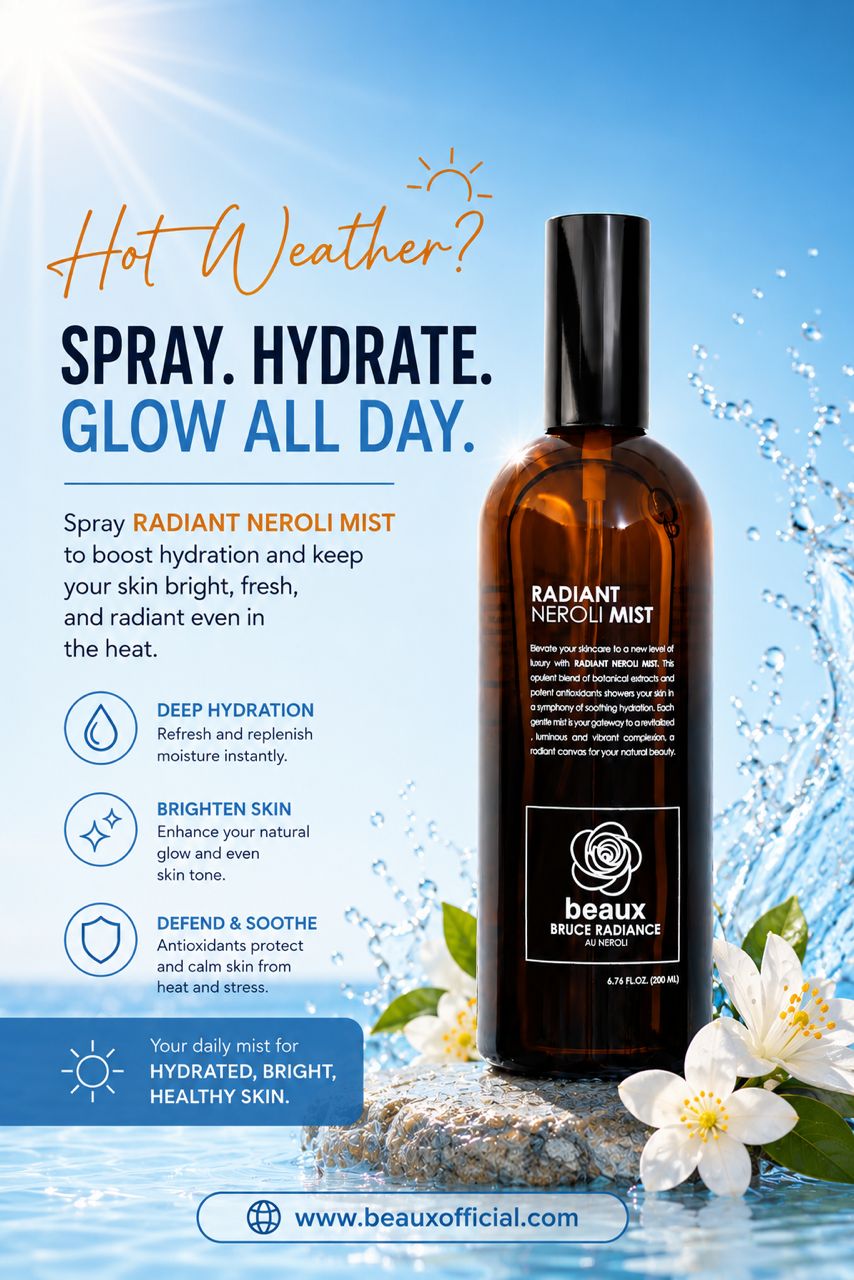 beaux Radiant Neroli Mist 200ml | Provide Antioxidant Beaux