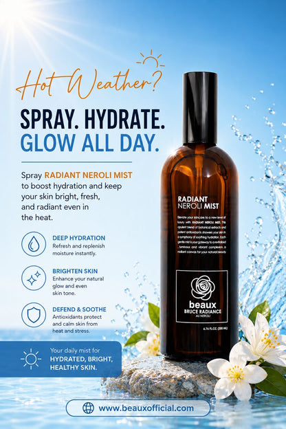 beaux Radiant Neroli Mist 200ml | Provide Antioxidant Beaux