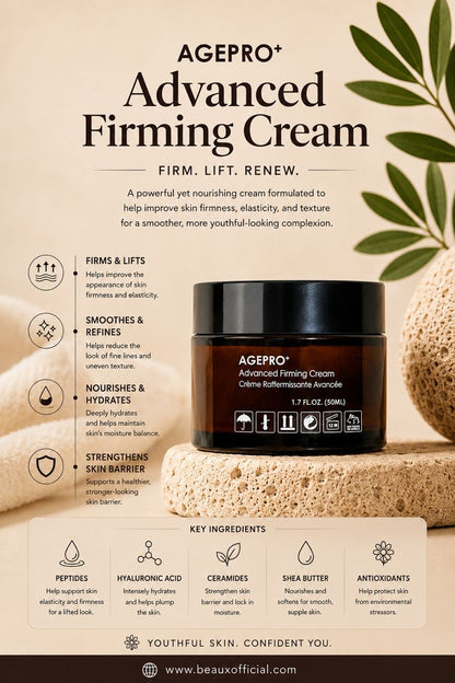 beaux Age Pro+ Advanced Firming Cream 50ml | Smooth Fine Lines Beaux