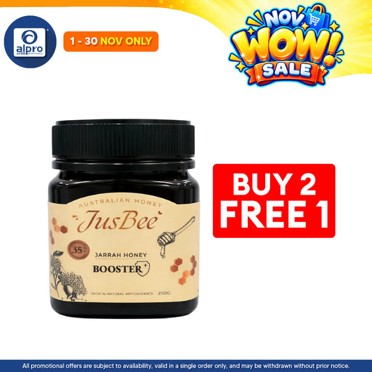 Jusbee Jarrah Honey with Booster TA 35+ 250g | Rich in Natural Antioxidants