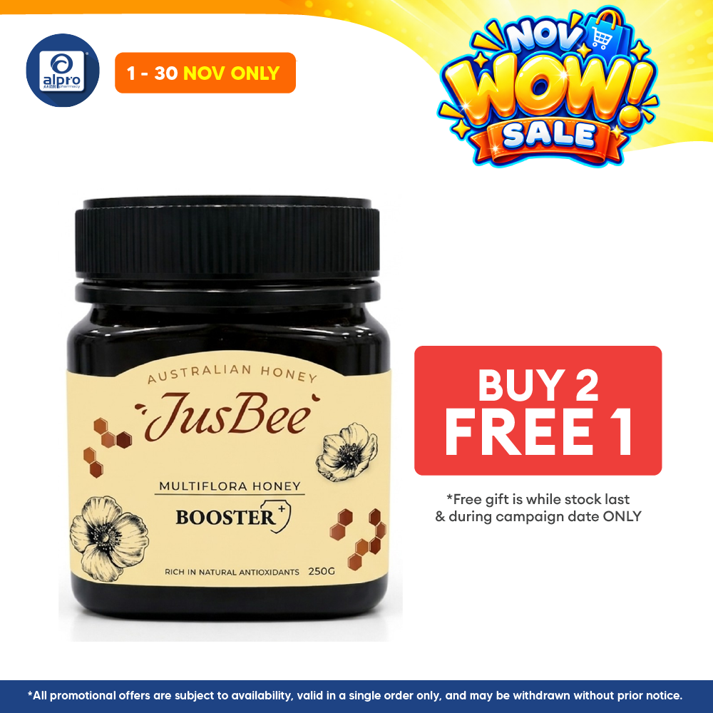 JusBee Multiflora Honey with Booster 250g | Packed with Natural Antioxidants & Nutrients