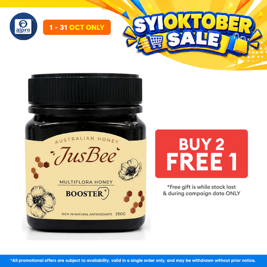 JusBee Multiflora Honey with Booster 250g | Packed with Natural Antioxidants & Nutrients