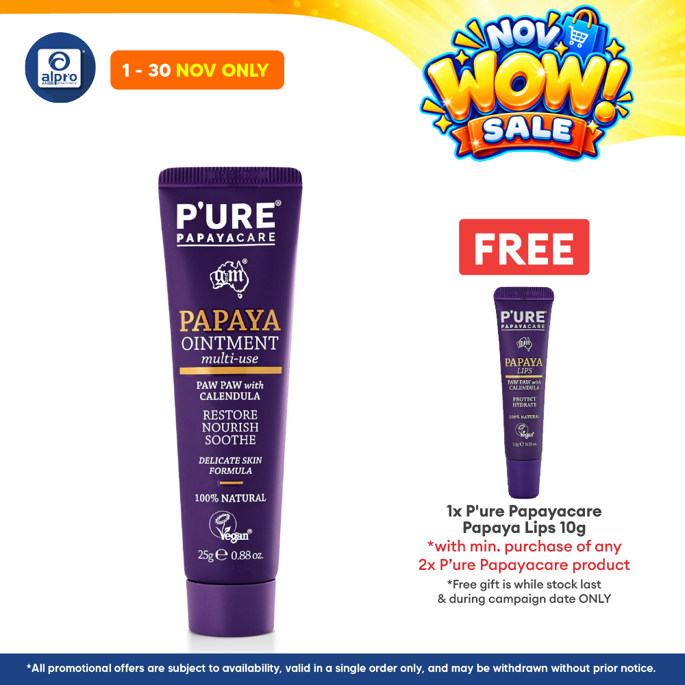 P'ure Papayacare Papaya Ointment Multi-Use 25g | Restore, Nourish & Soothe Skin
