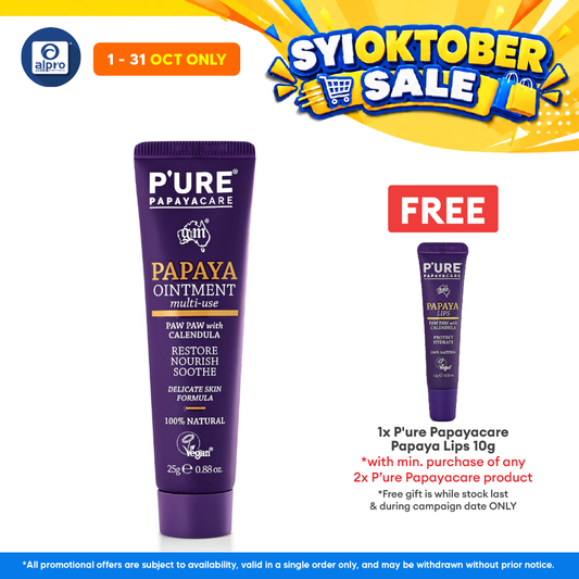 P'ure Papayacare Papaya Ointment Multi-Use 25g | Restore, Nourish & Soothe Skin
