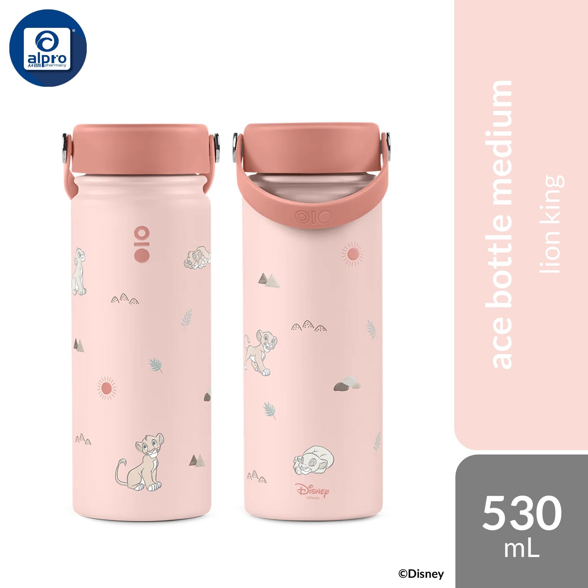 Montigo Disney Classics Ace Bottle Medium (Bambi/ Dumbo/ Lion King) 530mL | Disney’s Iconic Whimsical Childhood Friends Montigo