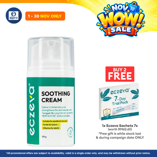 Eczeva Soothing Cream 50g | Suitable For Sensitive & Dry Skin