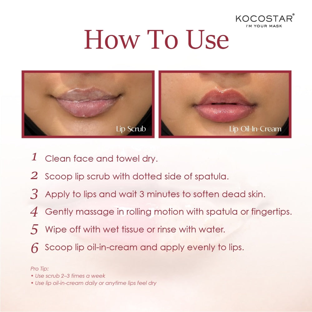 Kocostar Peach DuoDuo | Lip Scrub & Oil-In-Cream Kocostar