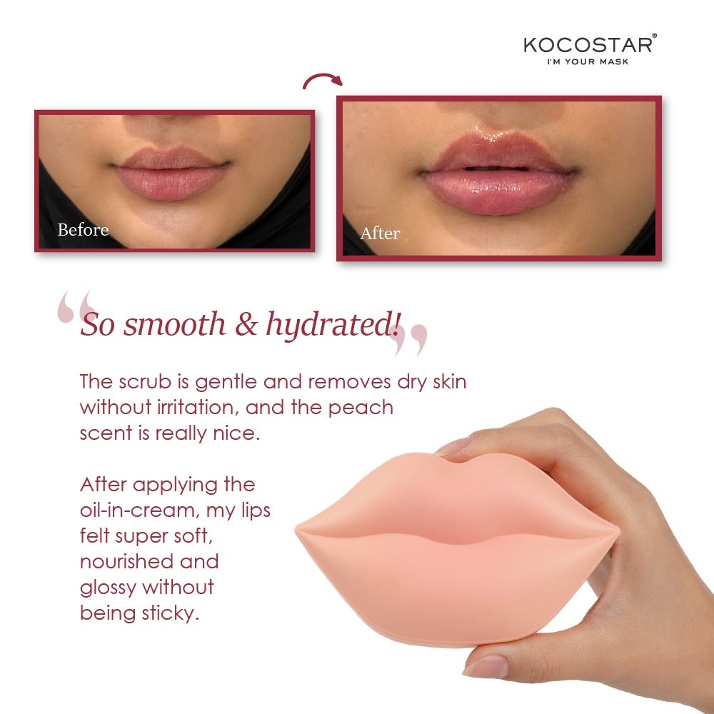 Kocostar Peach DuoDuo | Lip Scrub & Oil-In-Cream Kocostar