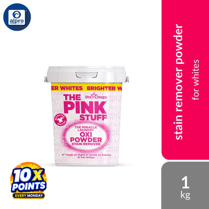 The Pink Stuff Stain Remover Powder For Whites 1kg | Removes Stains With Ease The Pink Stuff