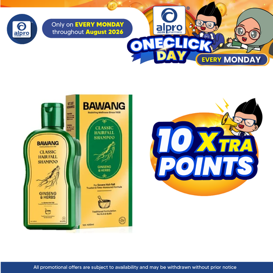 Bawang Classic Hair Fall Shampoo 400mL | Strengthen Hair Roots & Improve Scalp Health Bawang