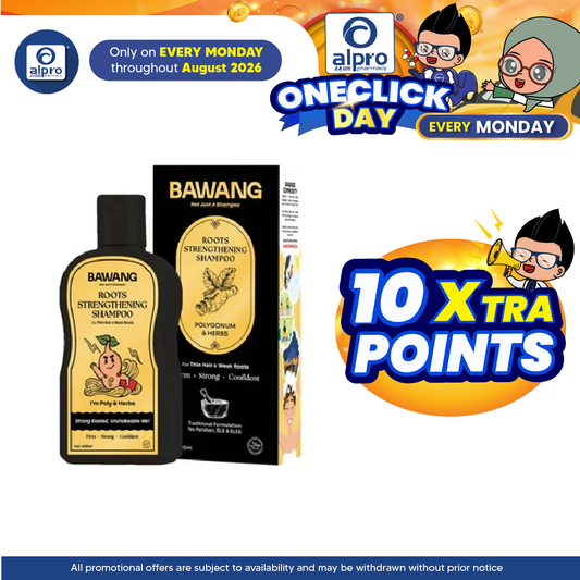 Bawang Roots Strengthening Shampoo 400mL | Boosts Hair Root Strength & Provides Scalp Nutrition Bawang