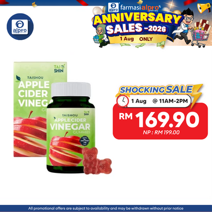 Taishin Taishou Apple Cider Gummies 60s | Boost Up Metabolism HISHIN