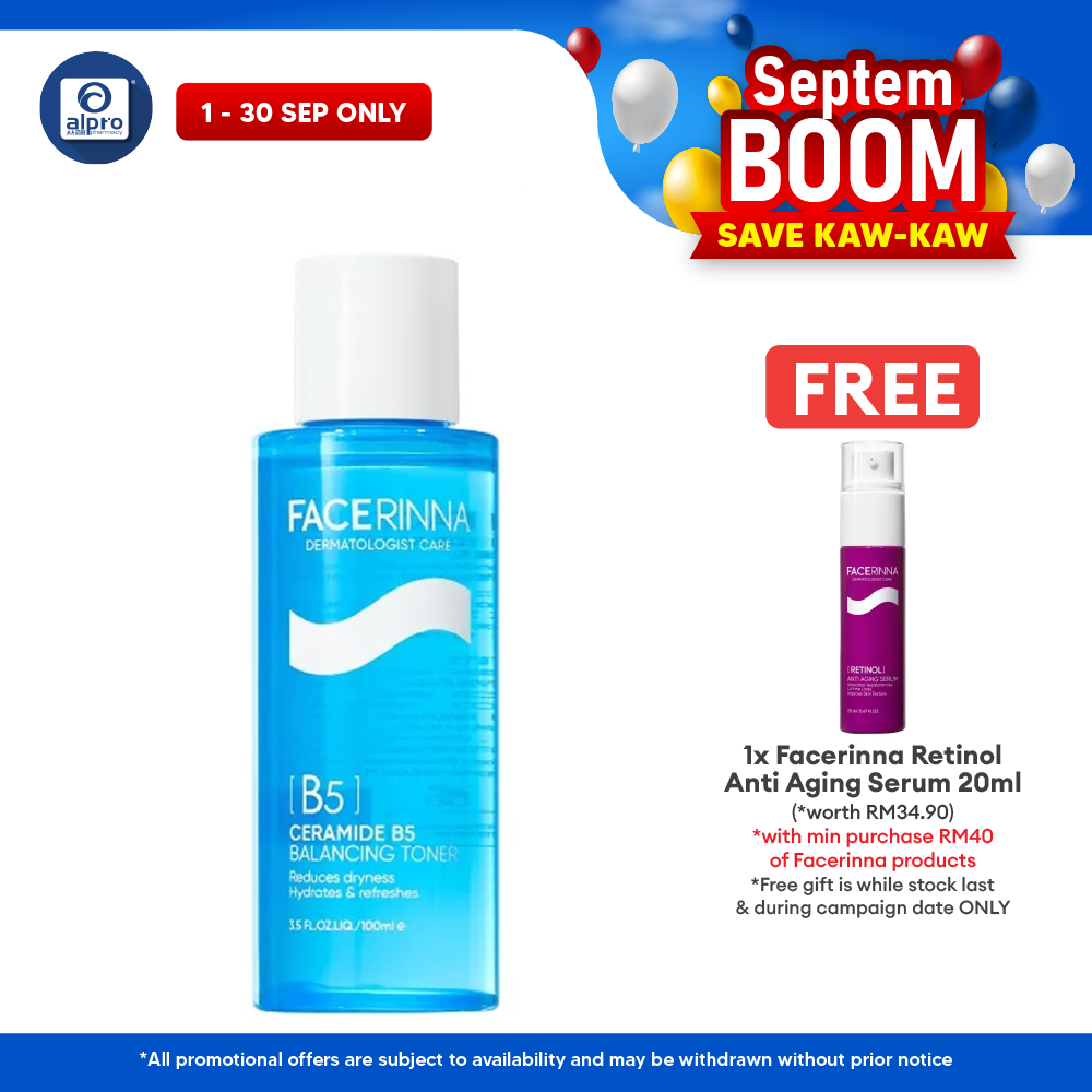 Facerinna Ceramide B5 Balancing Toner 100mL | Smoothens & Supple Skin Facerinna