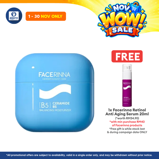 Facerinna Ceramide B5 Balancing Moisturizer 30g | Deep Hydration & Locks Moisture