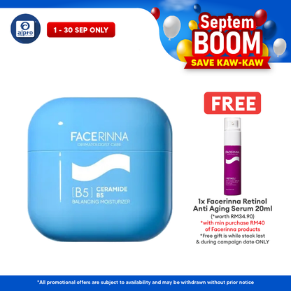 Facerinna Ceramide B5 Balancing Moisturizer 30g | Deep Hydration & Locks Moisture Facerinna