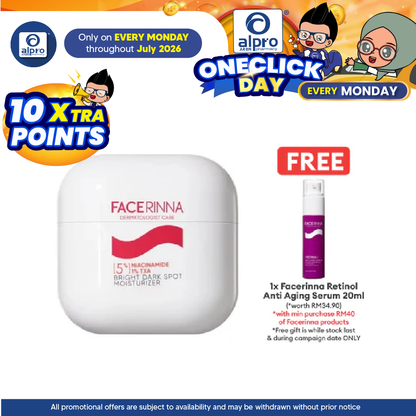 Facerinna 5% Niacinamide 1% TXA Bright Dark Spot Moisturizer 30g | Boosts Radiance & Evens Out Skin Facerinna