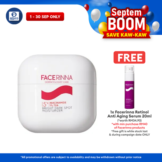 Facerinna 5% Niacinamide 1% TXA Bright Dark Spot Moisturizer 30g | Boosts Radiance & Evens Out Skin Facerinna