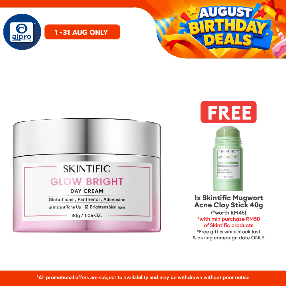 Skintific Glow Bright Day Cream 30g | Instant Bright & All-Day Hydrate Skintific