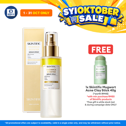 Skintific Radiance Serum Spray 100mL | 3-In-One Serum, Primer & Setting Spray