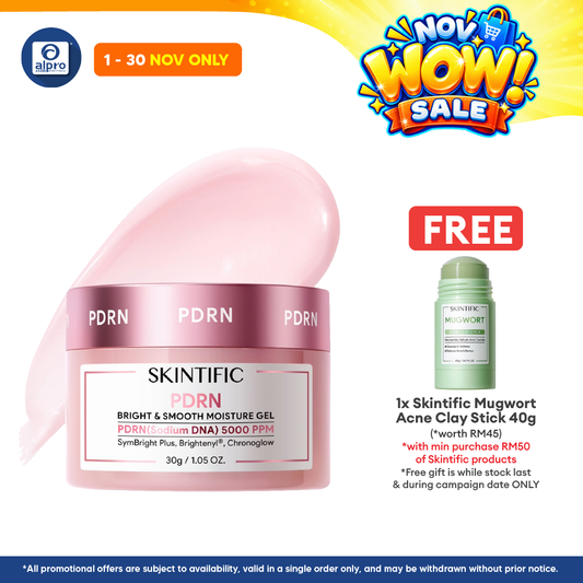 Skintific Rose PDRN Bright & Smooth Moisturiser 30g | Instant Hydration & Plump Skin