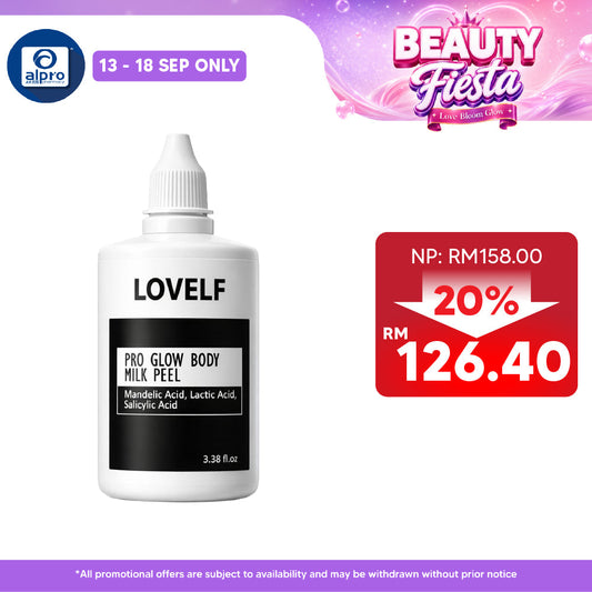 Lovelf Pro Glow Body Milk Peel 100ml | AHA-BHA Exfoliating Body Treatment