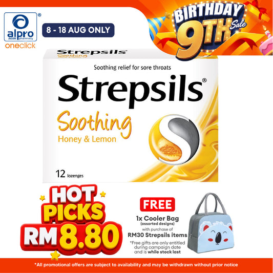 Strepsils Honey Lemon Soothing 12s Strepsils