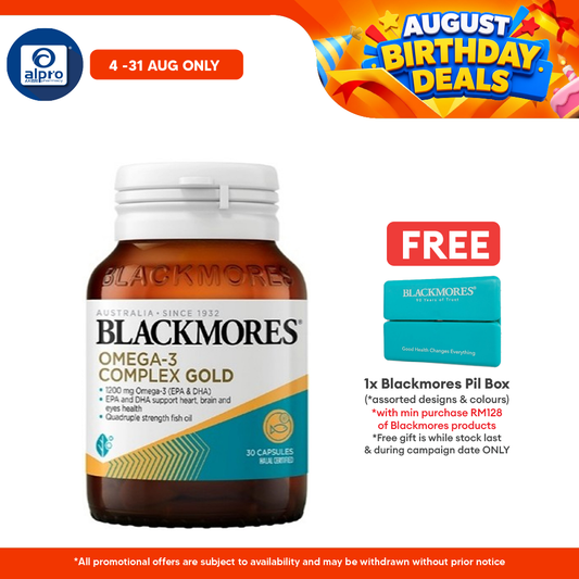 Blackmores Omega-3 Complex Gold 30s | Quadruple Strength Fish Oil with EPA & DHA Blackmores