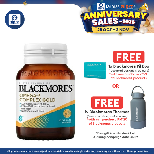Blackmores Omega-3 Complex Gold 30s | Quadruple Strength Fish Oil with EPA & DHA