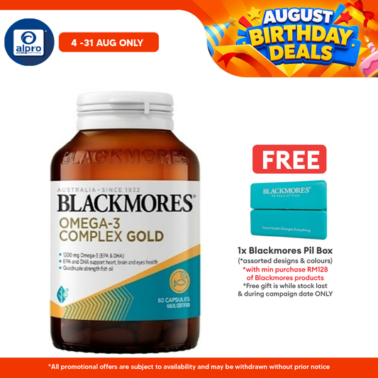 Blackmores Omega-3 Complex Gold 60s | Quadruple Strength Fish Oil with EPA & DHA Blackmores