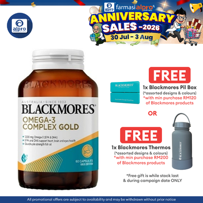 Blackmores Omega-3 Complex Gold 60s | Quadruple Strength Fish Oil with EPA & DHA Blackmores