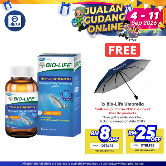 Bio-Life Triple Strength Omega 3 Fish Oil 1500mg Plus 60s | EPA & DHA Bio-life