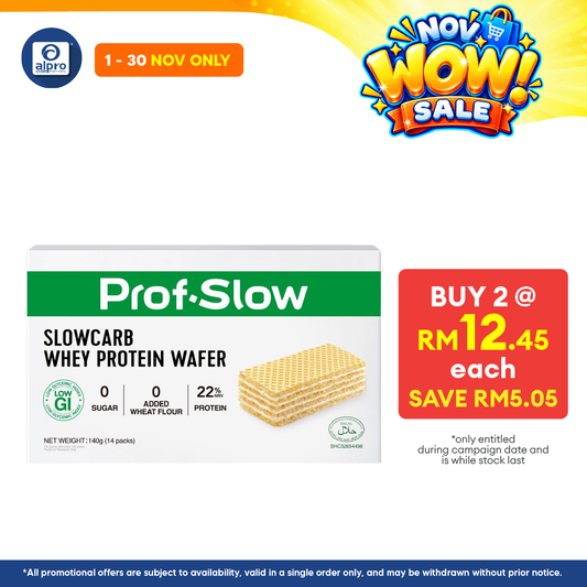 Prof. Slow Whey Protein Wafer 140g | No Sugar