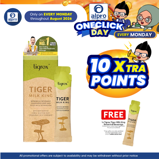Tigrox Tiger Milk King Botanical Beverage Calamansi Lime & Tiger Milk Mushroom 20mL ×7s | Premium Botanical Beverage Tigrox