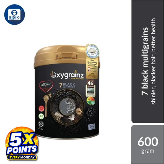 ItsColl Oxygrainz Black Complete Whole Grain Nutrition Drink 600g | Supports Hair Growth & Darker Hair