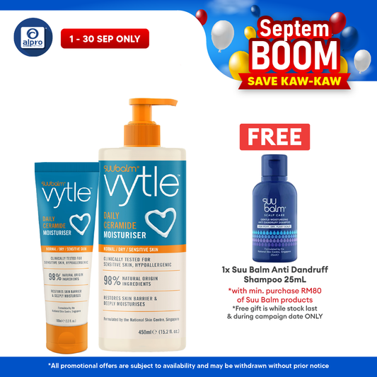 Suu Balm Vytle™ Daily Ceramide Moisturiser 100mL | Lightweight pH-Balanced Moisturiser for Sensitive Skin, Babies & Adul Suu Balm