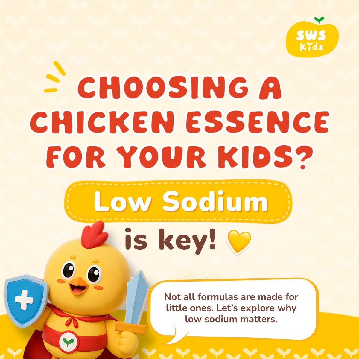 SWS Kids Kampung Chicken Essence 4s | Balanced Supplement Diet for Growing Kids SWS