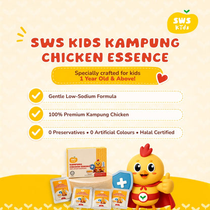 SWS Kids Kampung Chicken Essence 4s | Balanced Supplement Diet for Growing Kids SWS