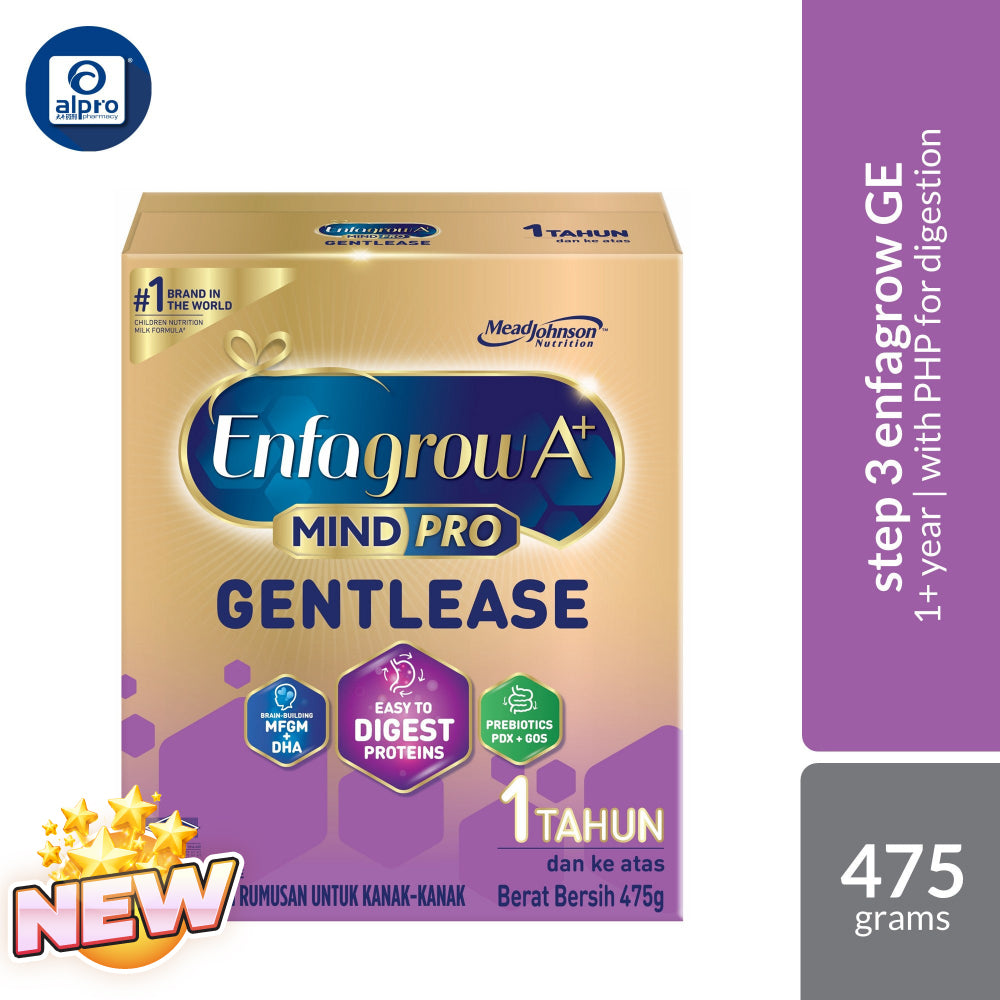 Enfagrow A+ MindPro Gentlease Step 3 (1+ year) 475g | Supports Easy Digestion & Brain Development Enfagrow