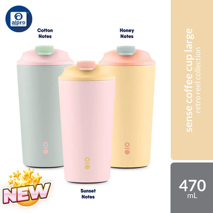 Montigo Sense Coffee Cup Large Retro Reel Collection (Cotton Notes / Sunset Notes / Honey Notes) 470mL Montigo