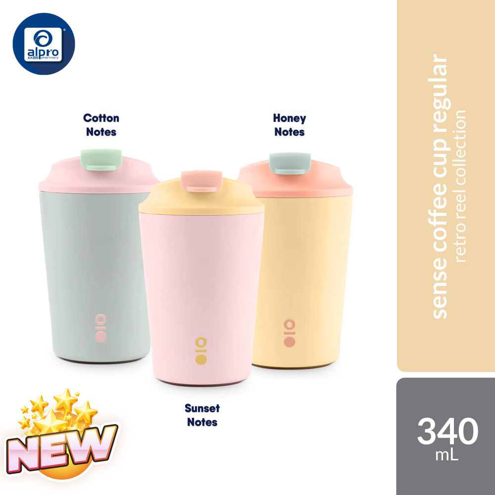 Montigo Sense Coffee Cup Regular Retro Reel Collection (Cotton Notes / Sunset Notes / Honey Notes) 340mL Montigo
