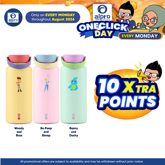 Montigo Ace Bottle Mega Toy Story Inseparable Pals Collection (Woody and Buzz/ Bunny and Ducky/ Bo Peep and Sheep) 950mL Montigo