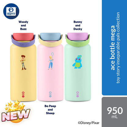 Montigo Ace Bottle Mega Toy Story Inseparable Pals Collection (Woody and Buzz/ Bunny and Ducky/ Bo Peep and Sheep) 950mL Montigo