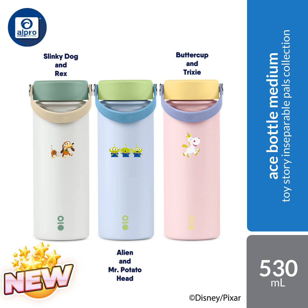 Montigo Ace Bottle Medium Toy Story Inseparable Pals Collection (Slinky Dog & Rex/ Alien & Mr. Potato/ Buttercup & Trix) Montigo