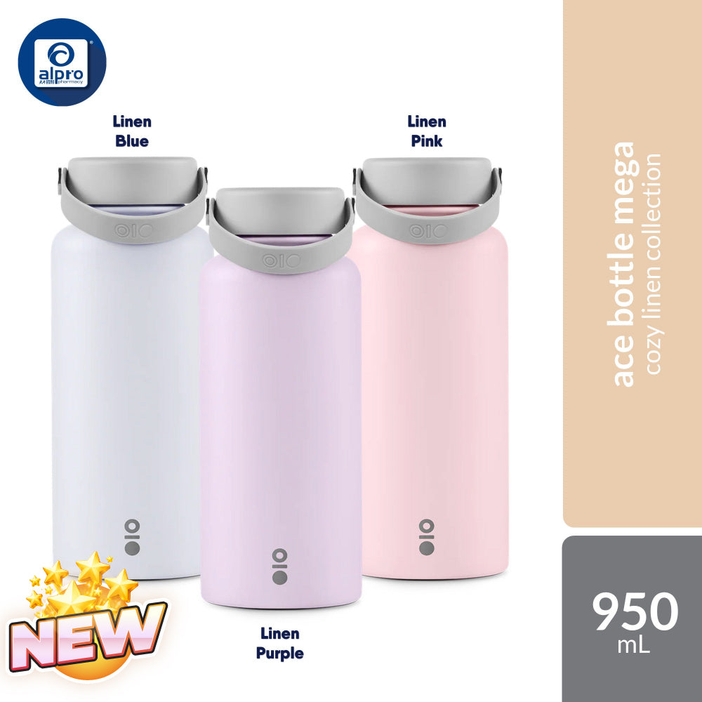 Montigo Ace Bottle Mega Cozy Linen Collection (Blue / Purple / Pink) 950mL | Minimalist & Soft Hues Montigo