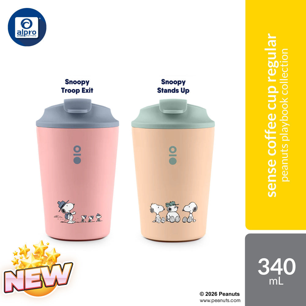 Montigo Sense Coffee Cup Regular Peanuts Playbook Collection (Snoopy Stands Up / Snoopy Troop Exit) 340mL Montigo