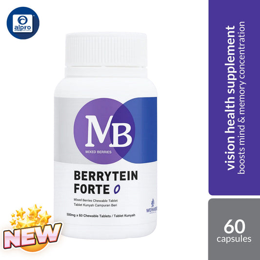 WeHealth Berrytein Forte 500mg 60s | Blackcurrant Extract for Eye & Cognitive Support WeHealth