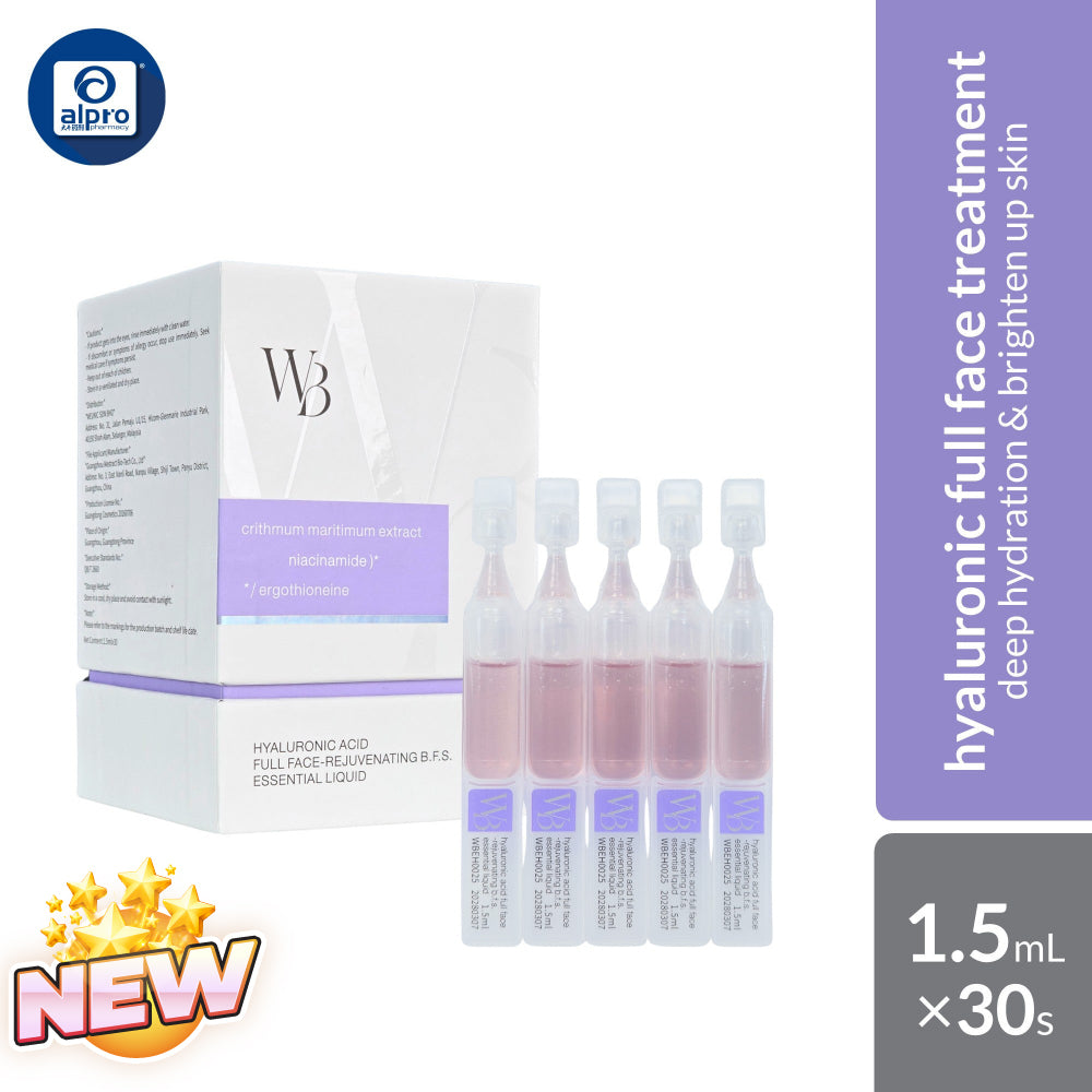WeBeauty Hyaluronic Acid Full Face-Rejuvenating B.F.S. Essential Liquid 1.5mL ×30s | Hydrating & Barrier Care Serum WeHealth