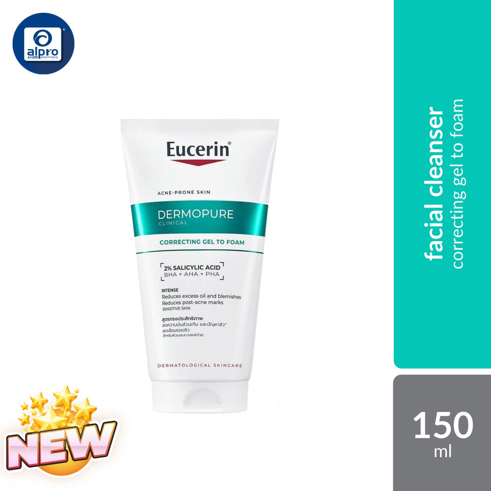 Eucerin Dermopure Clinical Correctiong Gel To Foam 150ml | Clinically Tested Eucerin