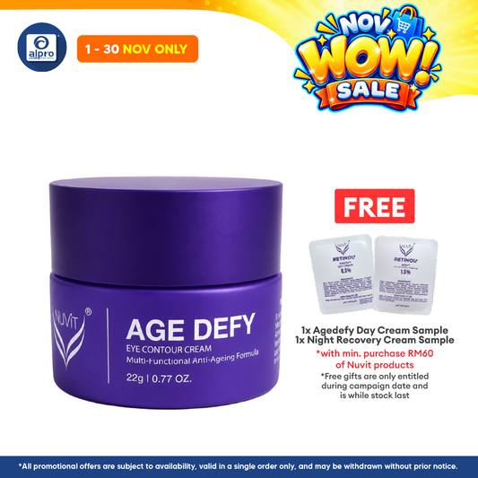NUViT AGE DEFY Eye Contour Cream 22g | Helps Lift & Brighten Tired-Looking Eyes