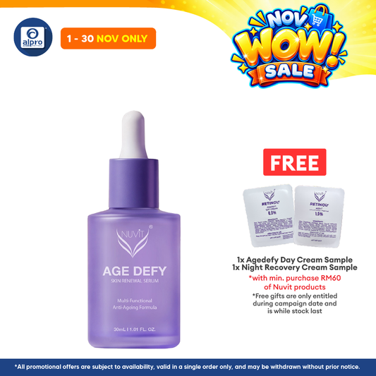 NUViT AGE DEFY Skin Renewal Serum 30mL | Helps Reduce Fine Lines & Firm-Up Skin